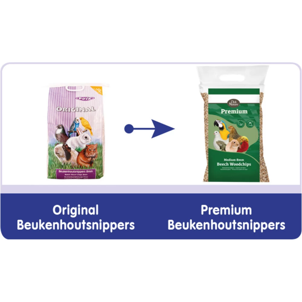 Deli Nature Premium Beukenhoutsnippers 6 Mm Fijn 2 Deli Nature Premium Beukenhoutsnippers 6 Mm Fijn - Afbeelding 2